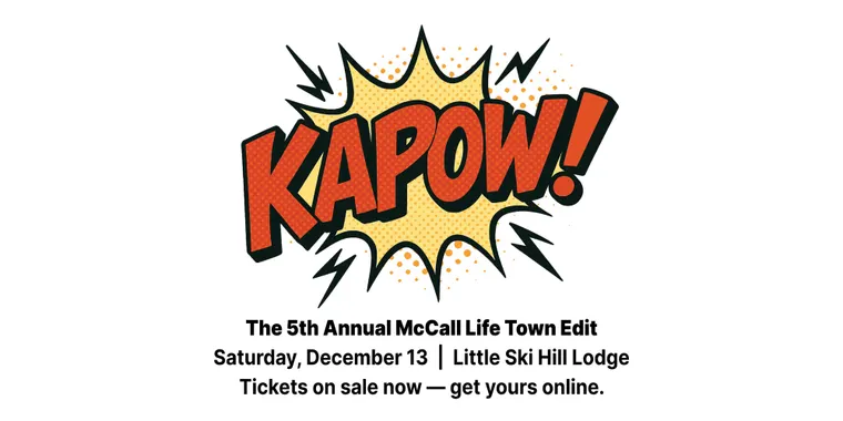 Picture of cartoon Kapow! logo with details about the Town Edit.