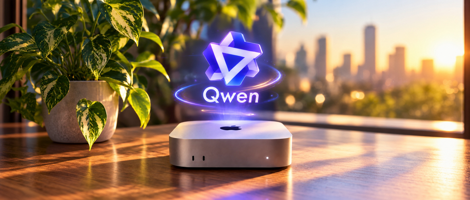 Run Qwen Flash Next Q4 on a Mac Mini (360 tks read in / 17.5 tks decode)