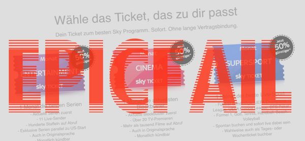 Sky Ticket Qualität - Usability Epic Fail