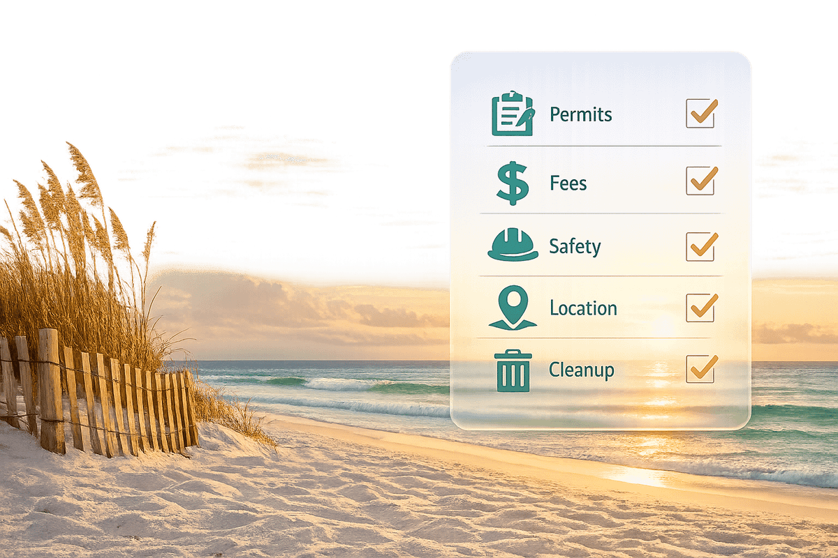 Checklist for Hosting Events on South Walton Beaches