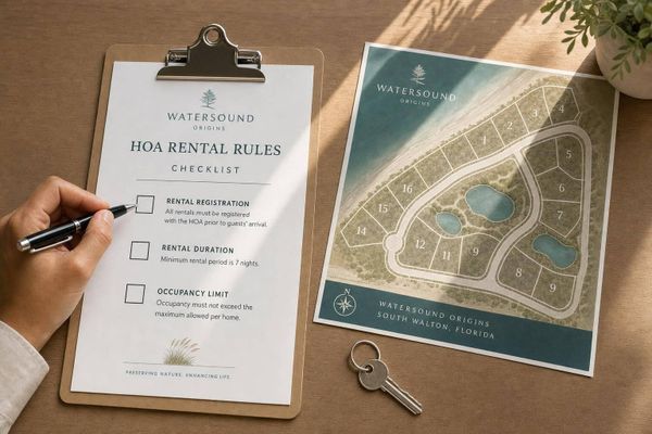 30A HOA Rental Rules: Watersound Origins Q&A