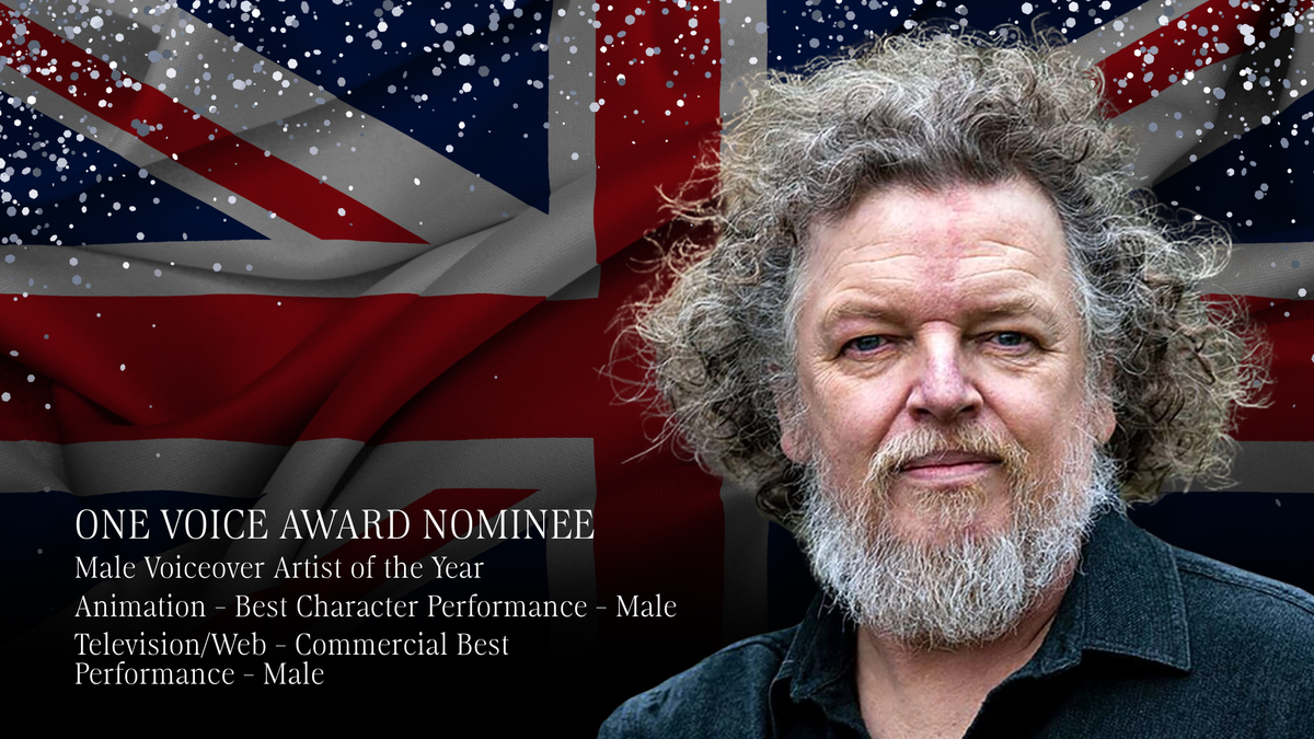 One Voice Award Nominee - Phil Rowe in front of Union Jack