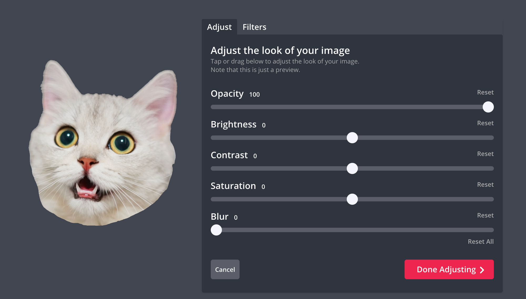 Adjust brightness, contrast, and saturation levels on your podcast logo