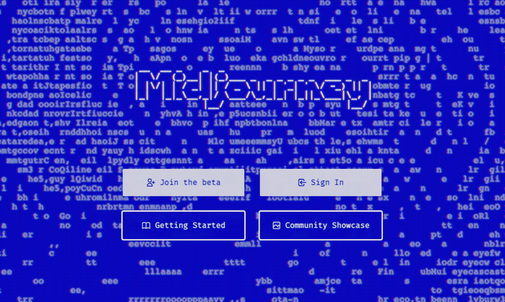 Screenshot of the Midjourney homepage sign-in