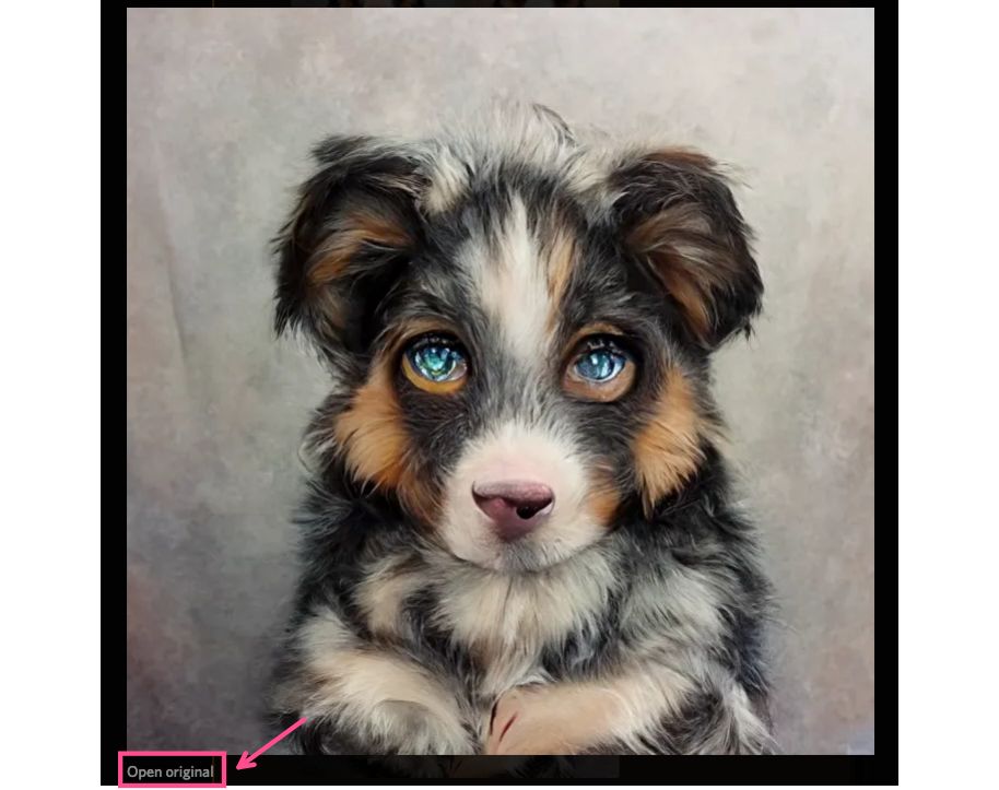 Cute cartoon of a brown and black dog with bright blue eyes, created by AI