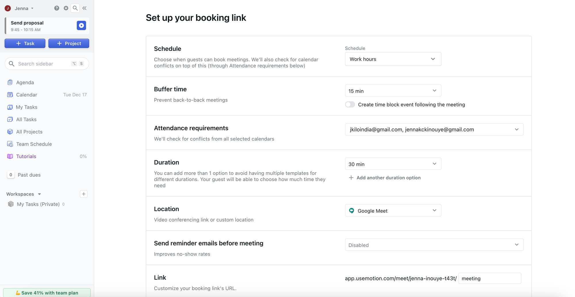 One of the best tools is the "Smart Booking Link," which automatically schedules your meetings.