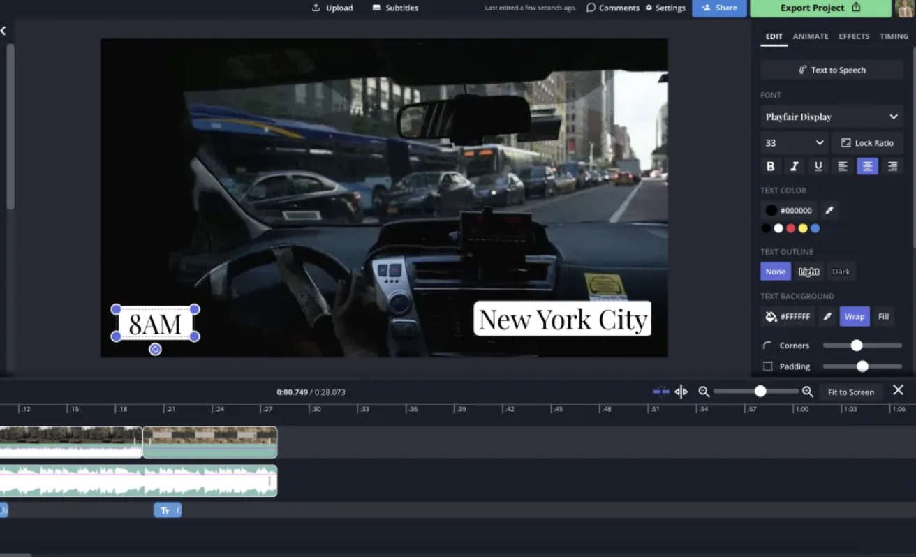 text overlays screenshot