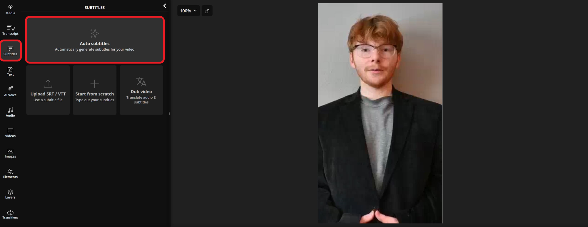 Automatic subtitles image guide