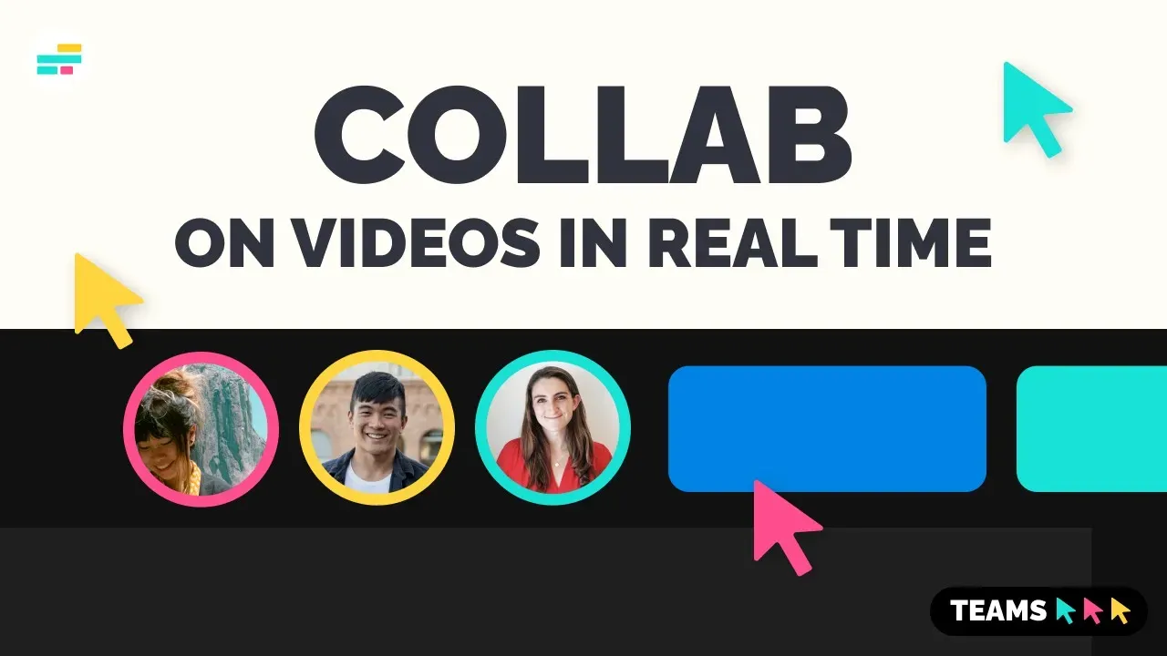 Graphic from Kapwing's website showing the collaborative editing feature. 