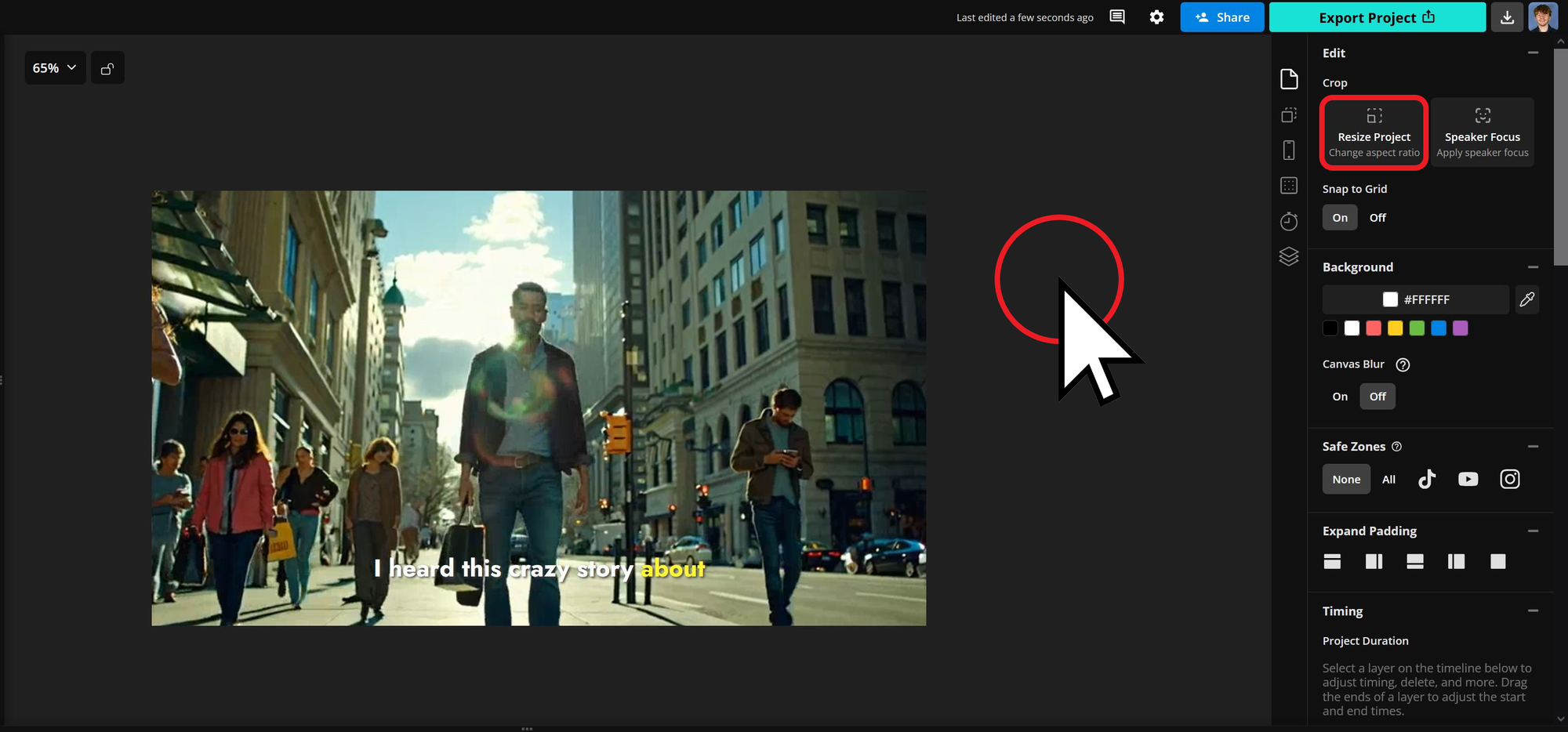 Kapwing resize video editor. 
