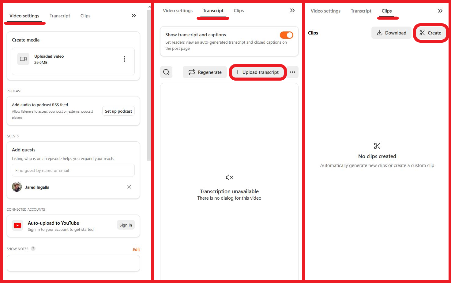 Substack desktop video editing tools. 
