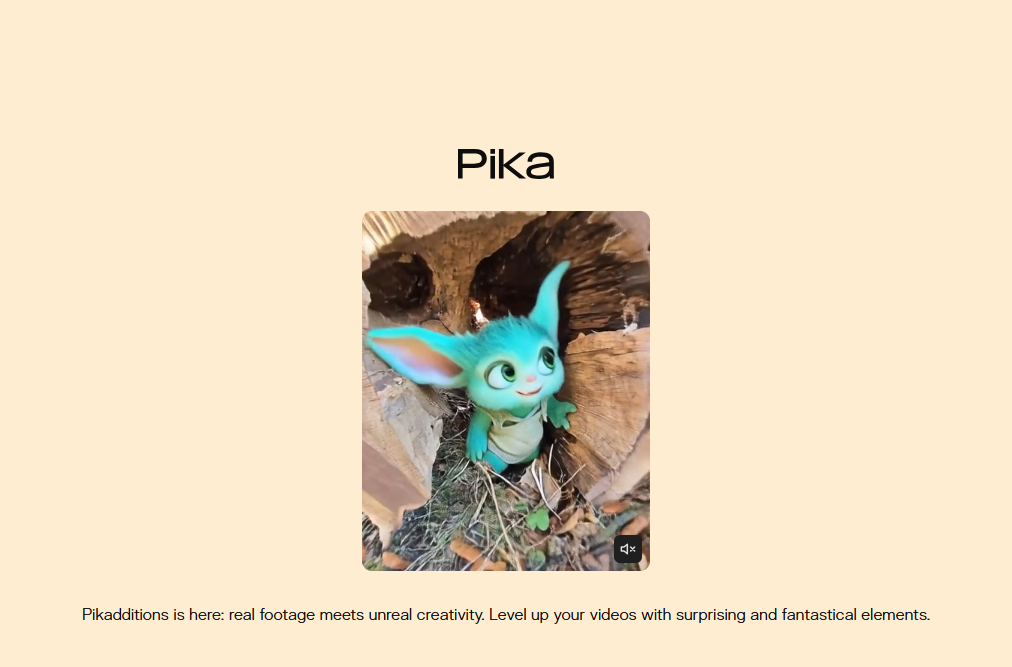 Image from the Pika AI website. 