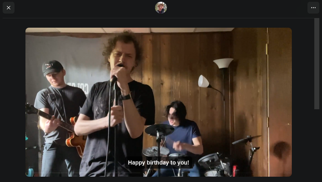 Example image of Substack's automatic video captions. 