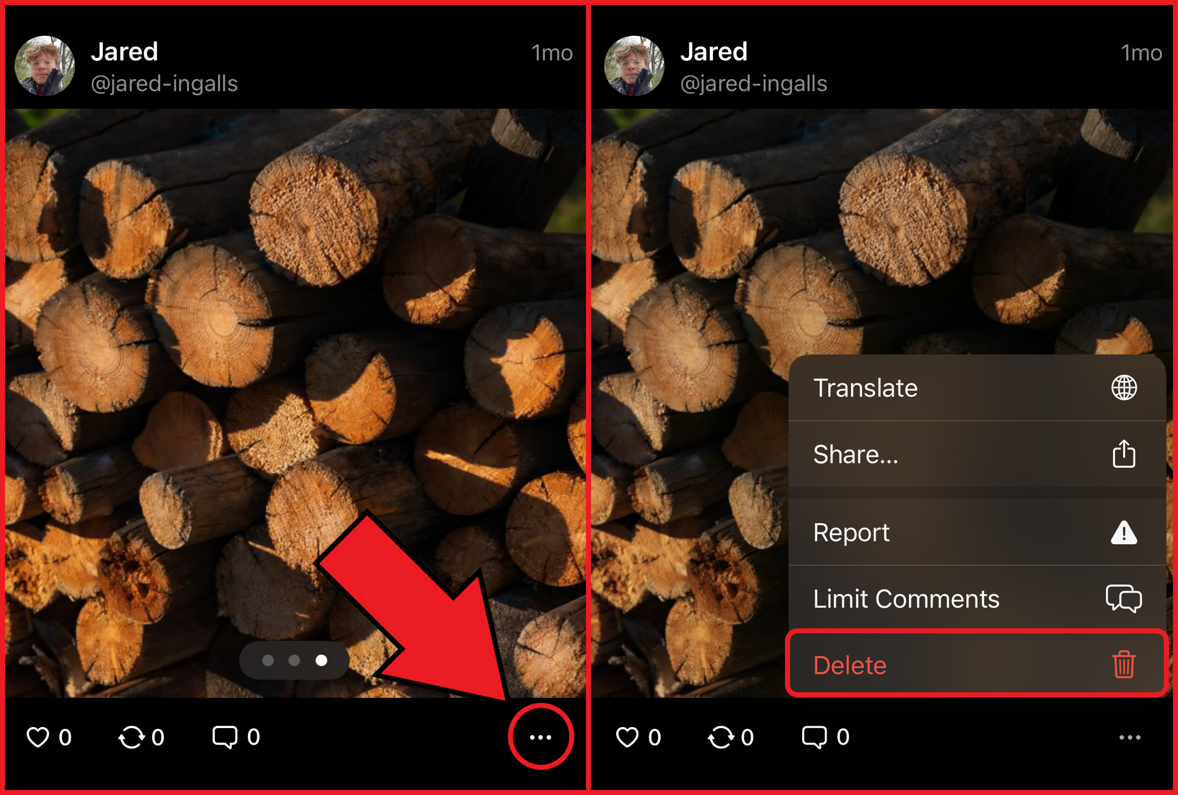 Flashes delete post guide. 