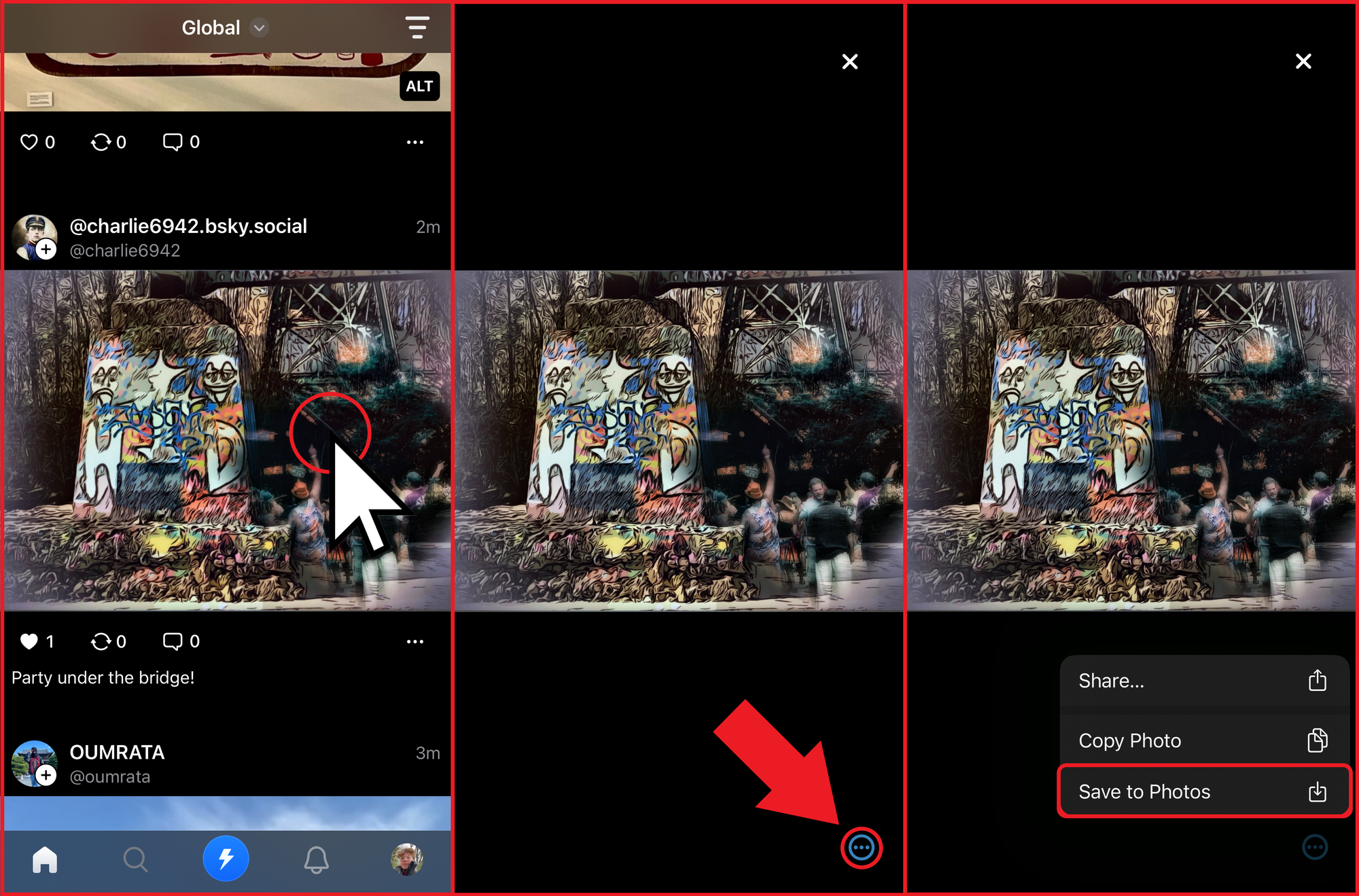 Image guide showing how to download images from Flashes