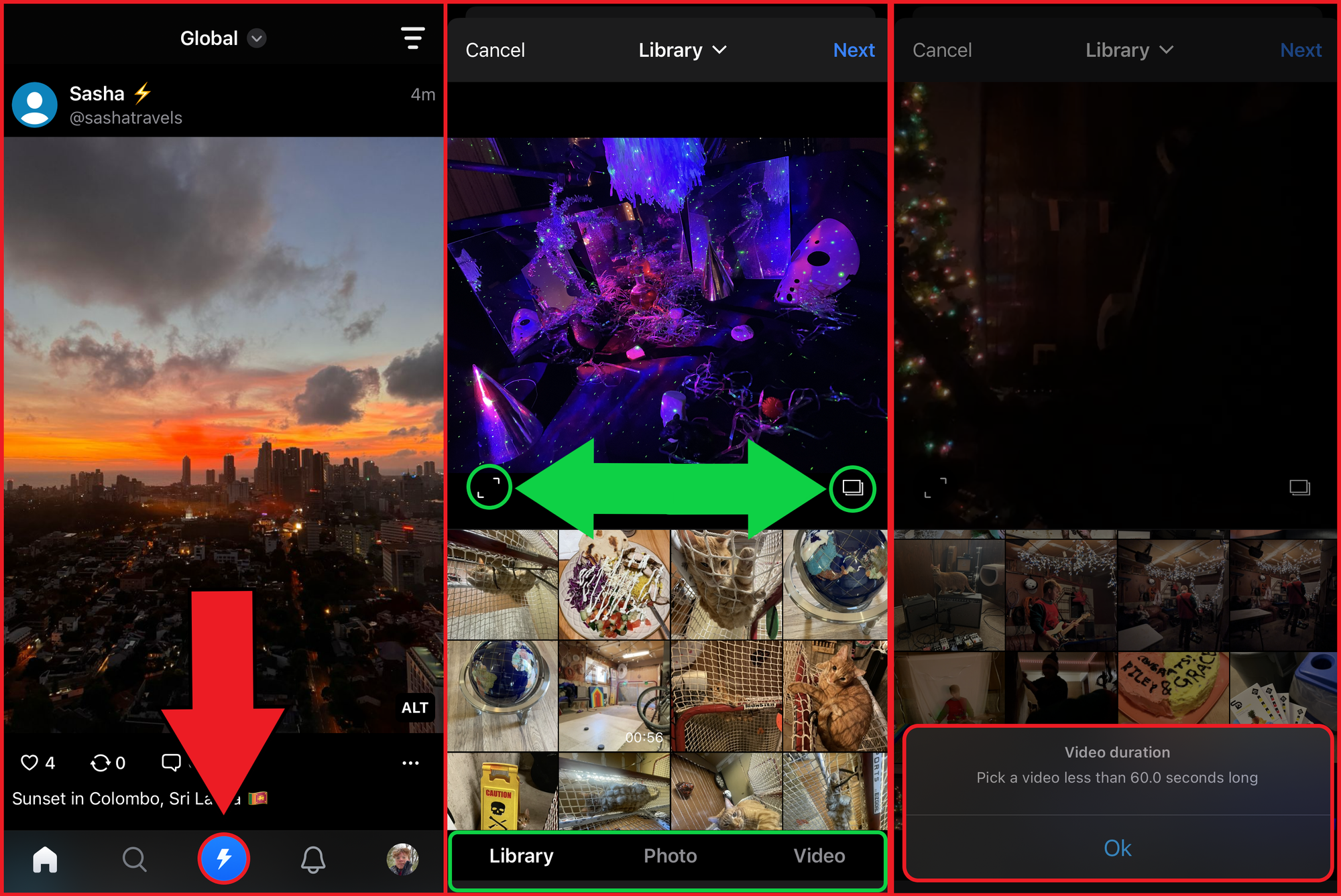 Flashes image and video posting guide