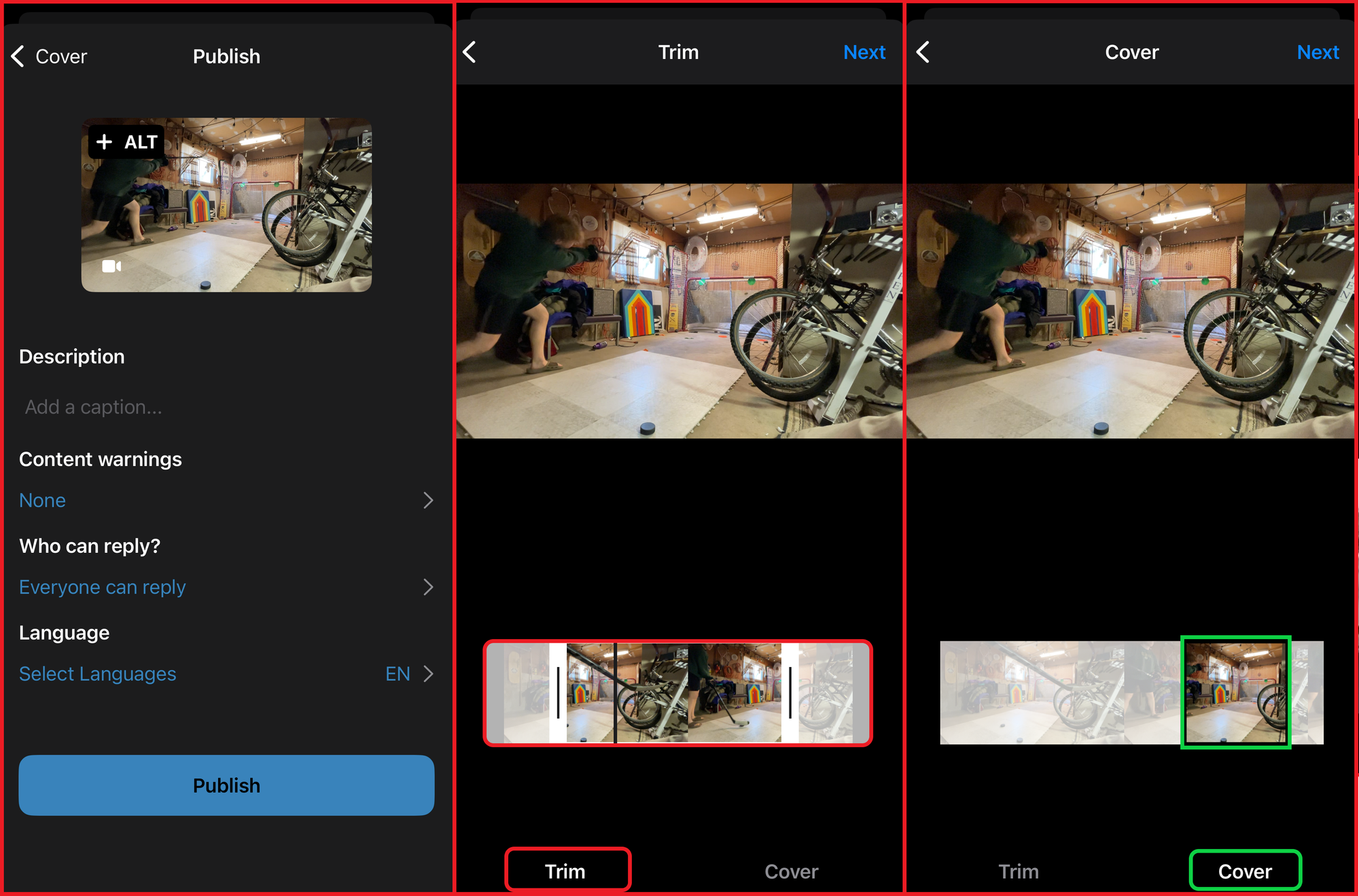 Flashes posting guide showing how to customize image and video posts