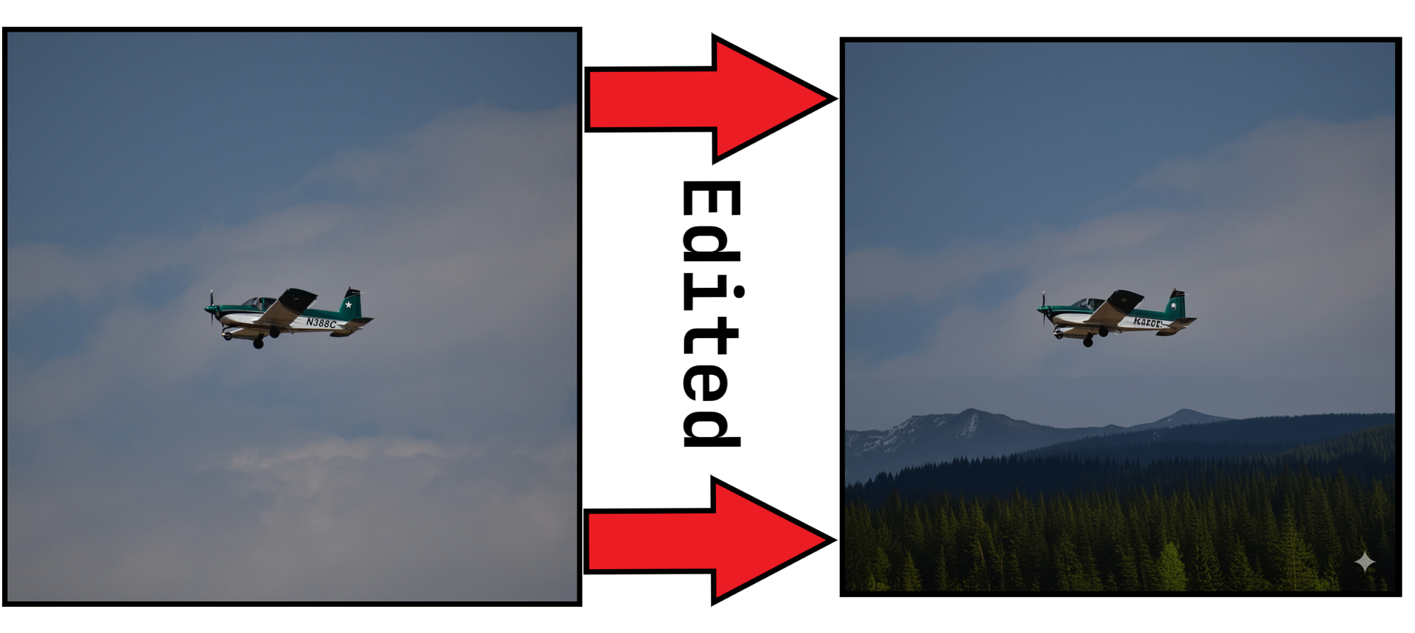 Image comparison between an unedited photo and a photo edited with Gemini Flash 2.0