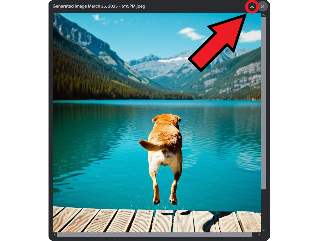Guide showing how to download Gemini Flash images