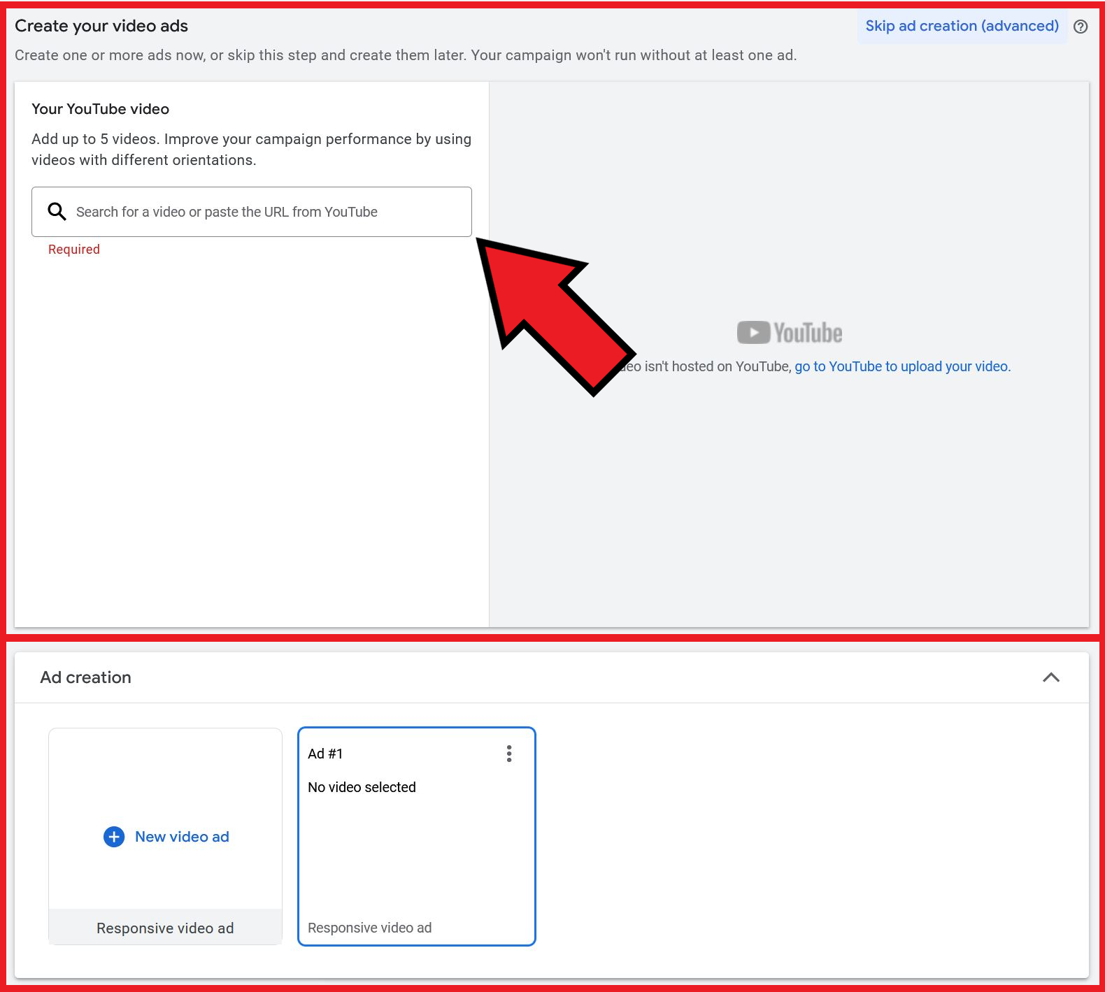 Google Ads video upload guide. 