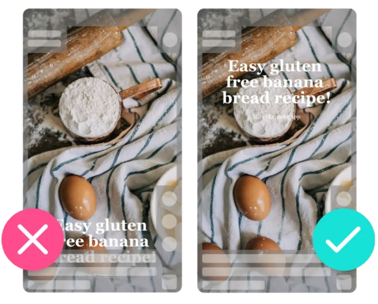 Kapwing Safe Zone image guide for TikTok ads