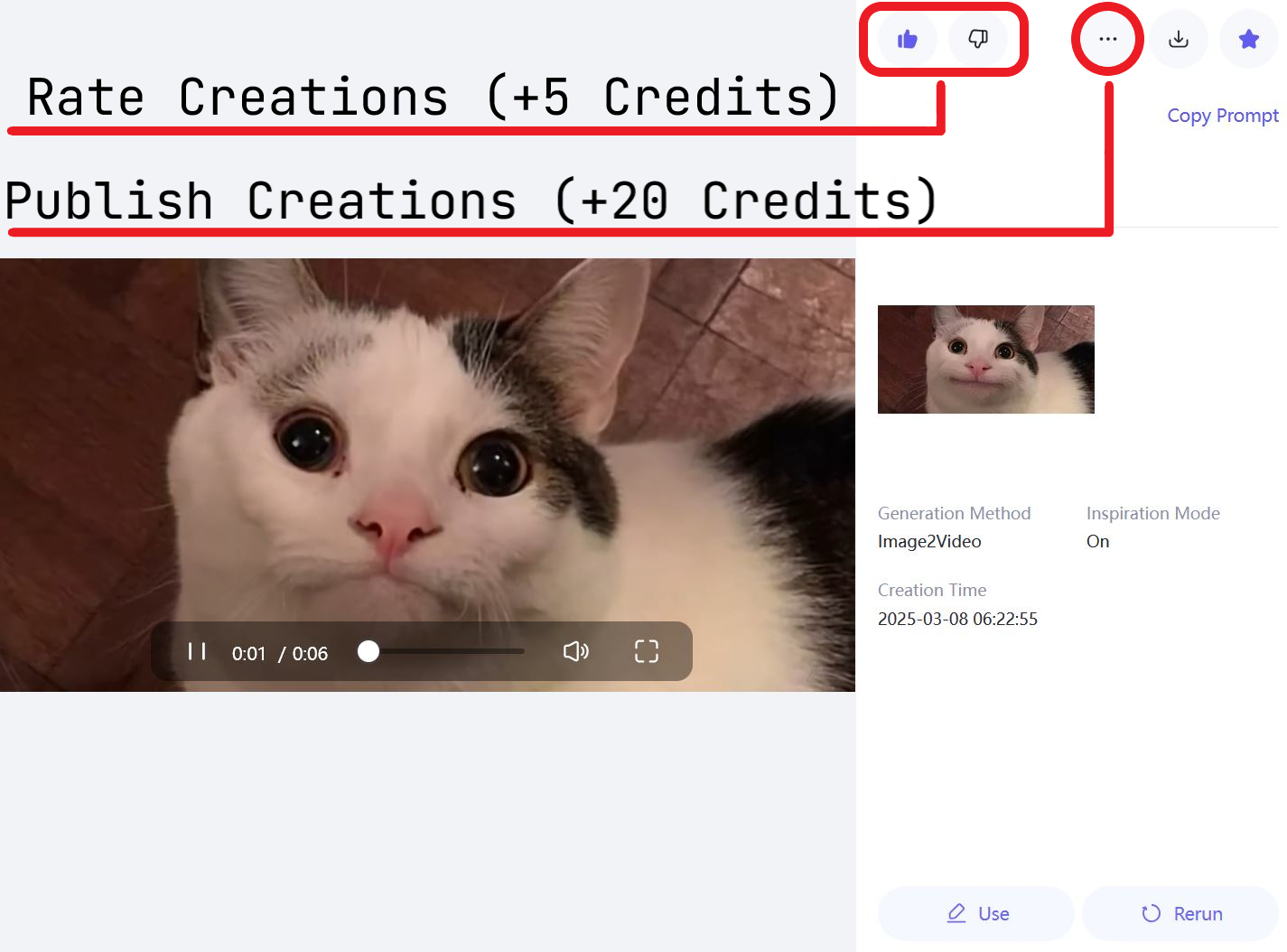 Graphic showing how to earn Wan AI credits for free