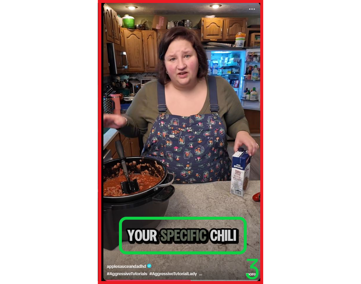 Example video displaying an active text highlight in a CapCut style caption. 