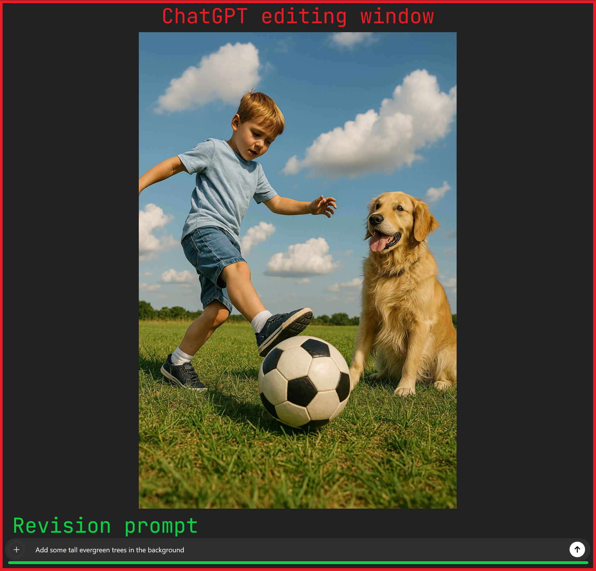 Example ChatGPT image editing window as seen on desktop.