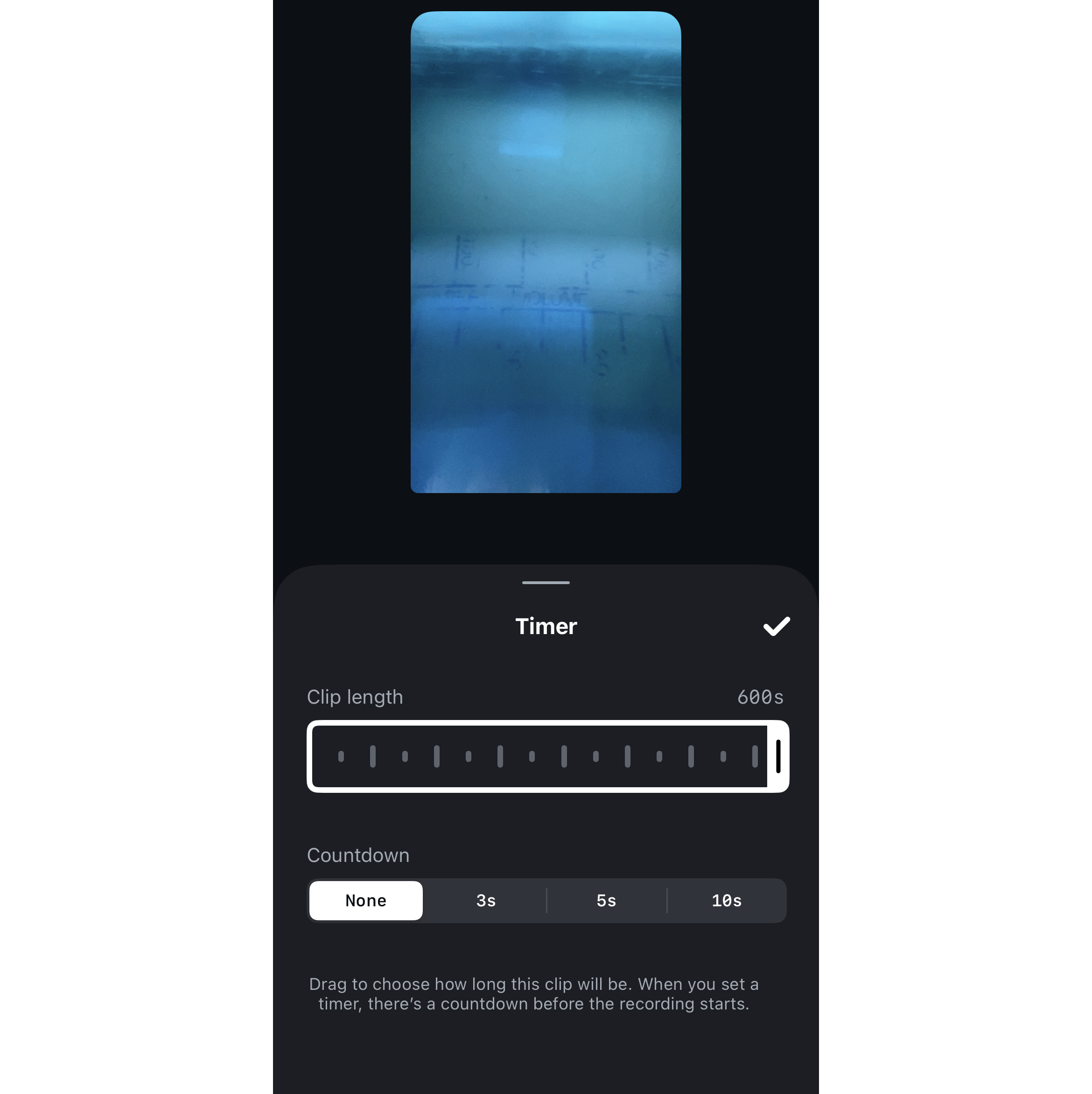 Instagram edits Timer menu.
