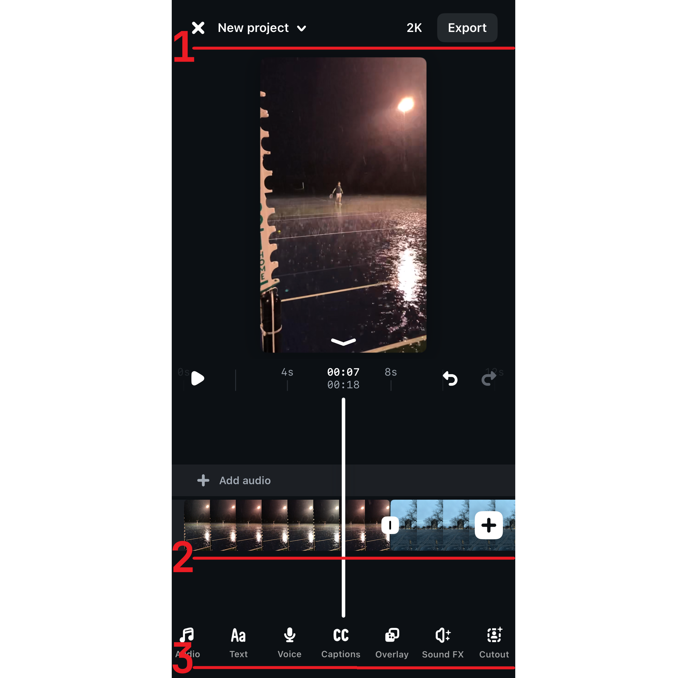 Guide showing how to make project-wide changes to a video project on Instagram Edits. 