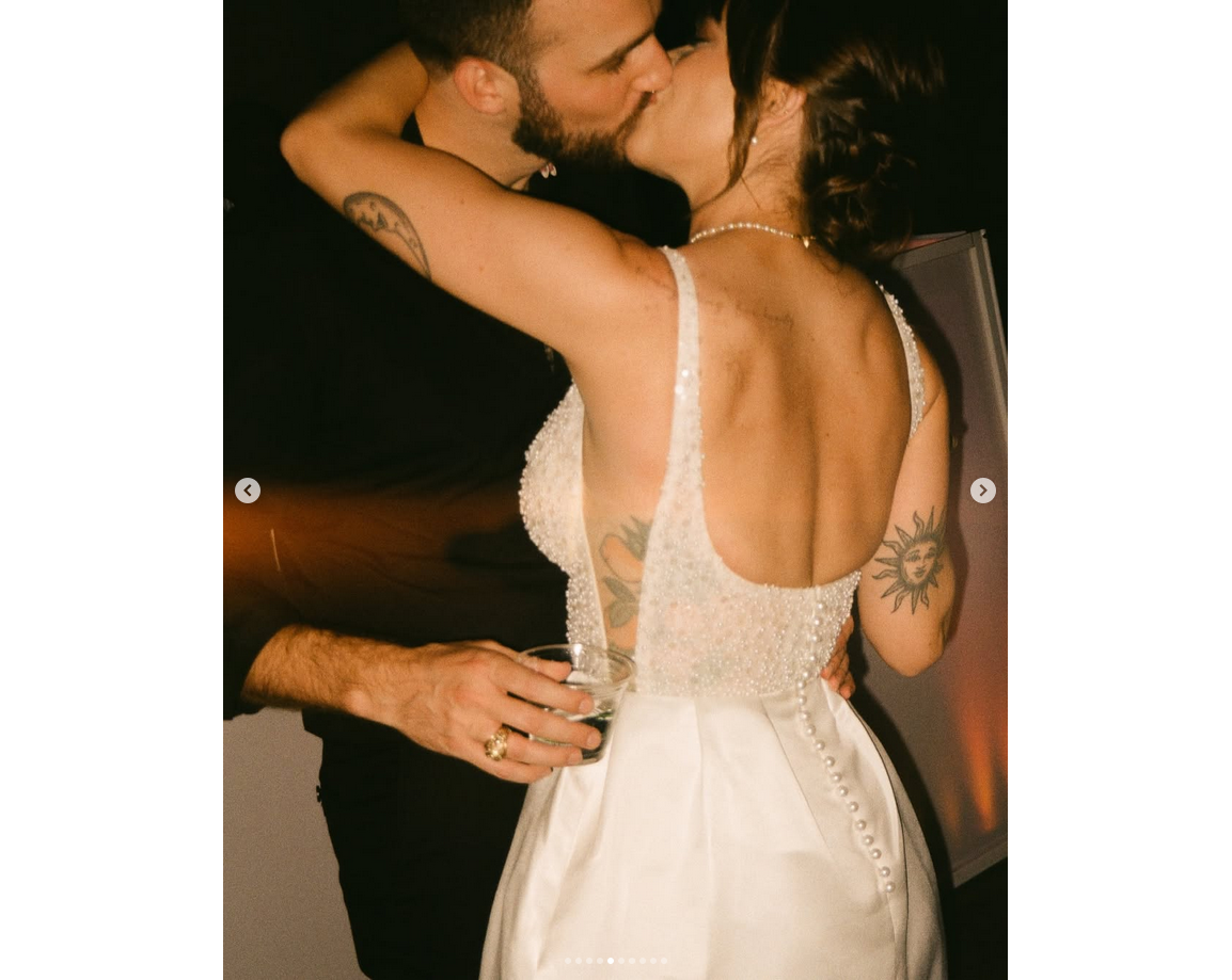 Example retro photo taken at a wedding party by a professional wedding photographer.