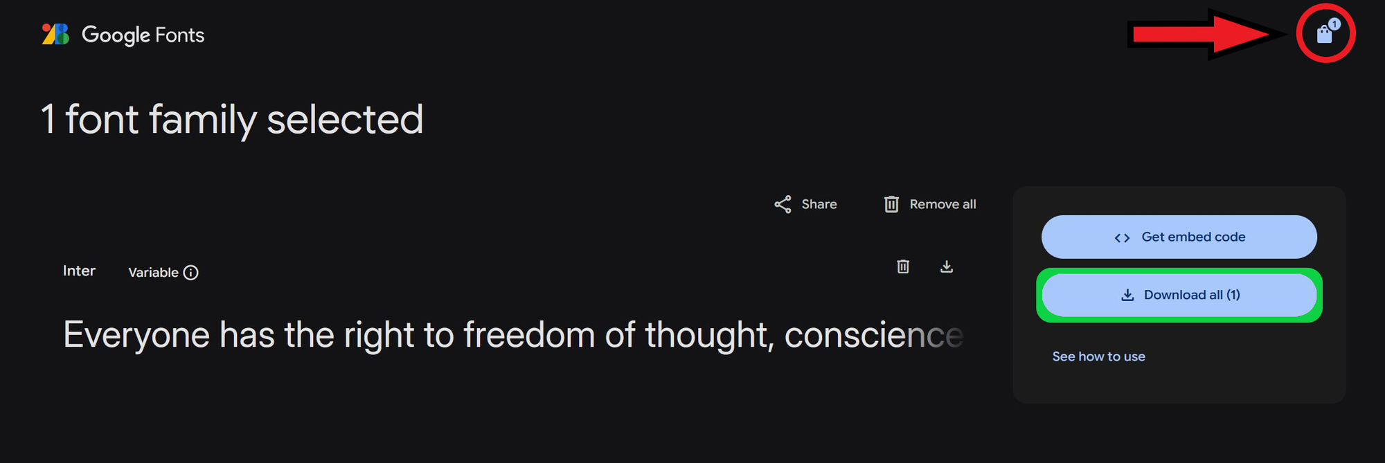 Guide showing how to download CapCut style fonts from Google Fonts