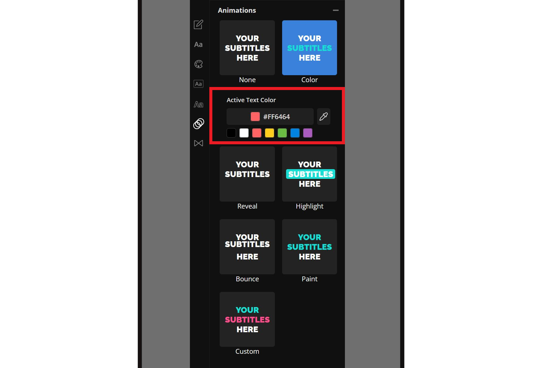 Guide showing how to add an active text color to captions to make them more like CapCut. 