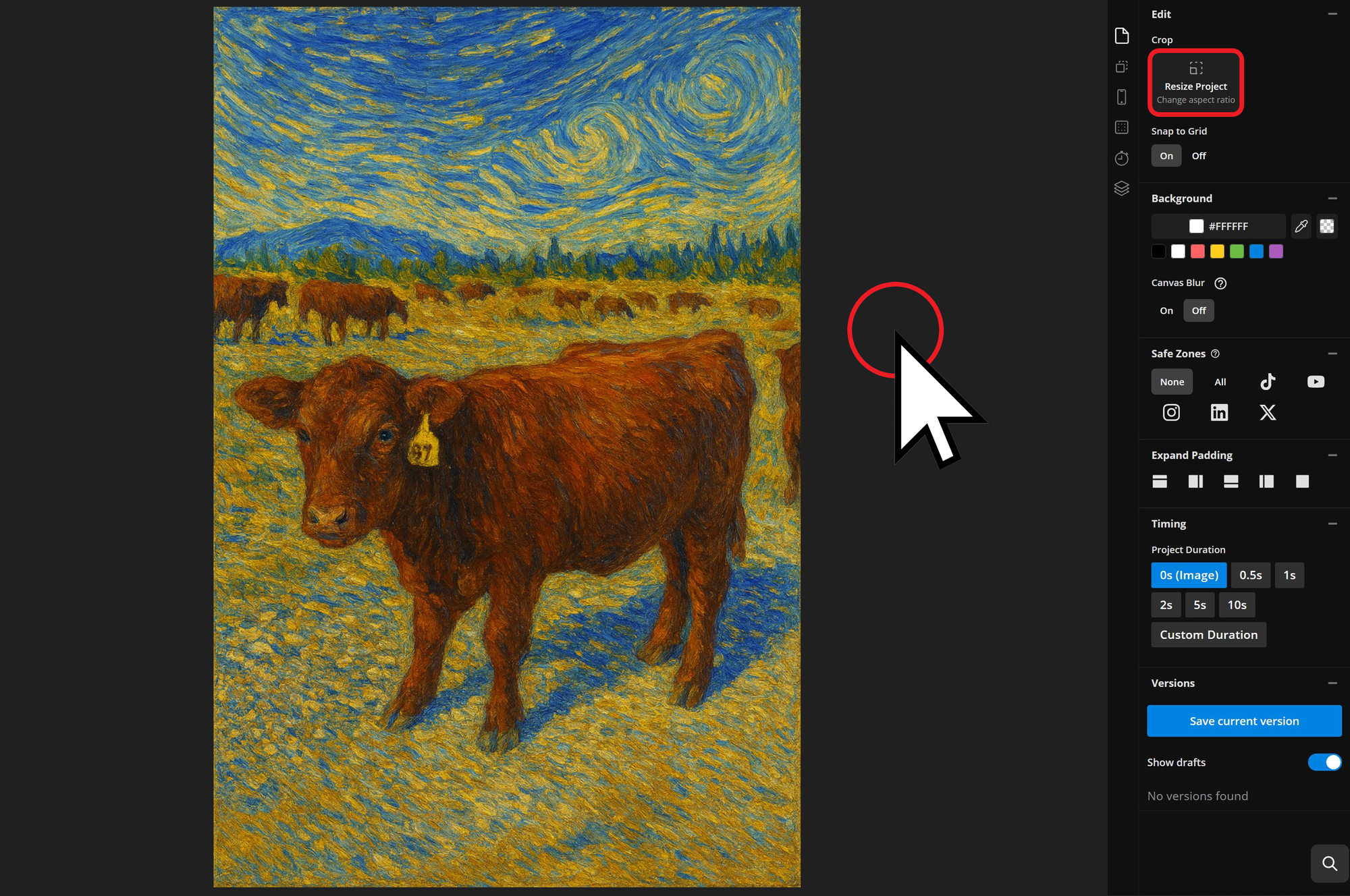 Guide showing how to resize ChatGPT images.