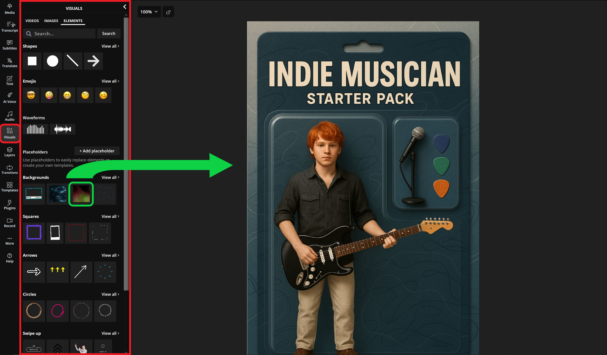 Guide showing how to transform a ChatGPT action figurine into a video for social media. 
