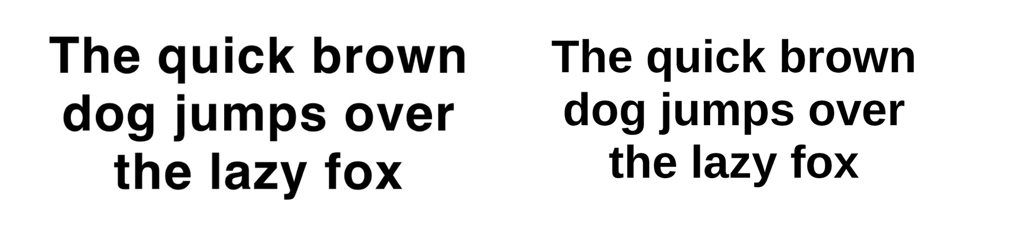 Clean Snapchat sans-serif font on the left compared to the high-readability Arimo font on the right, both used in caption overlays.