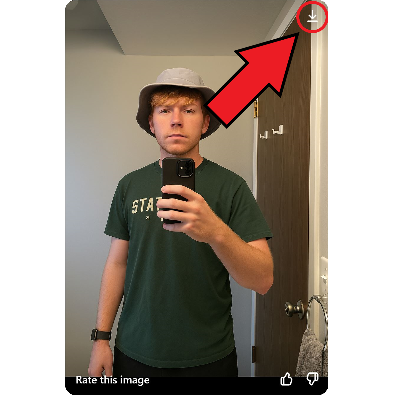 Guide showing how to download ChatGPT images. 