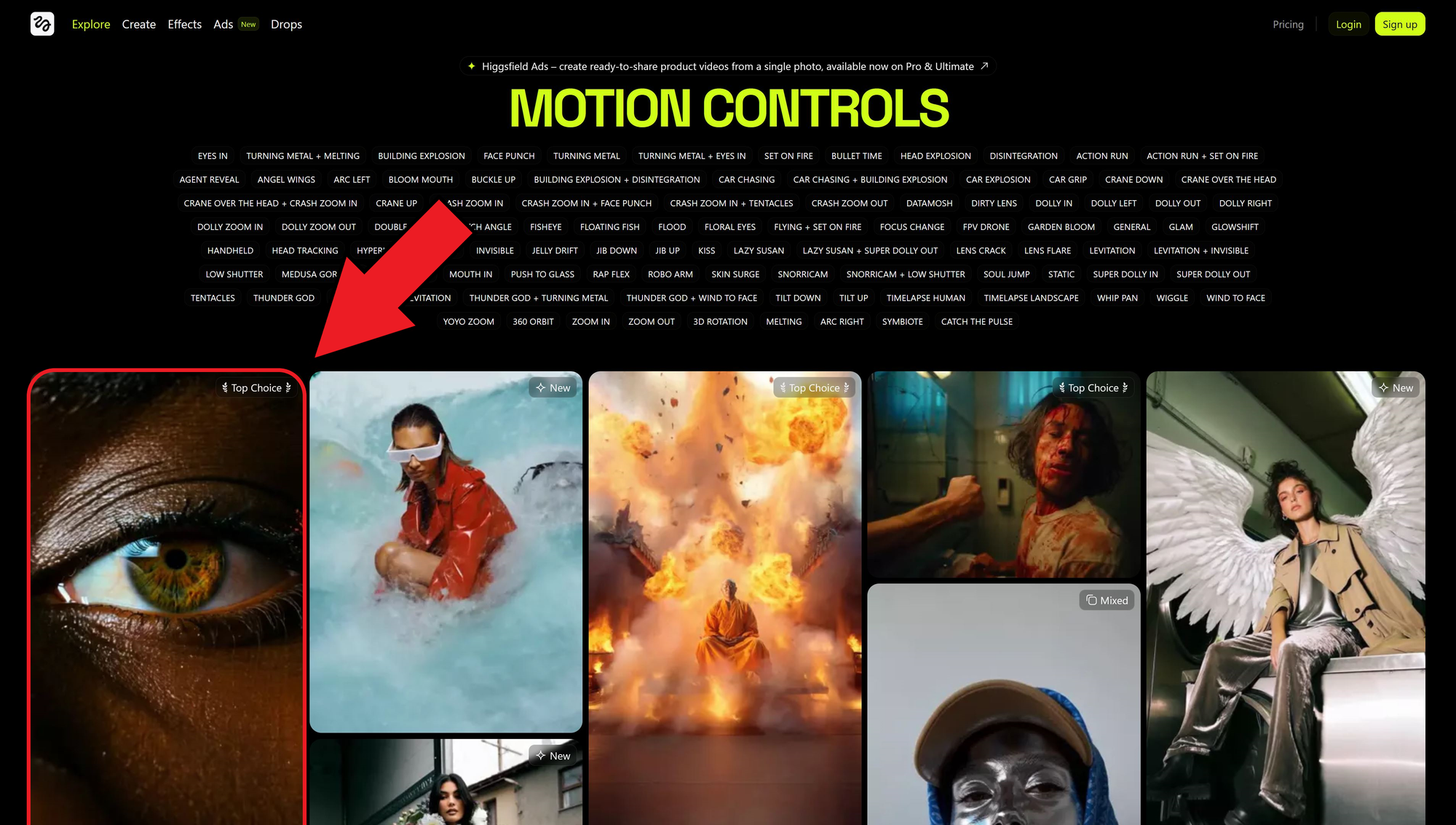 "Eyes In" AI video effect as used in the eye zoom or Lost in Your Iris Video Trend. 