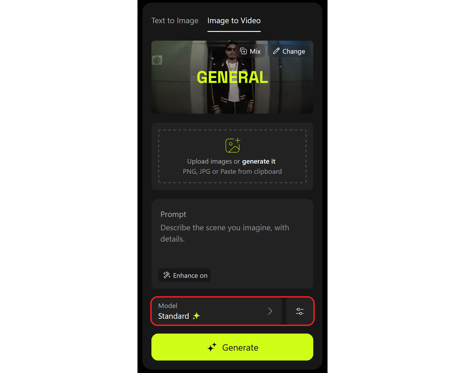 Guide showing how to access Higgsfield's advanced video tools.