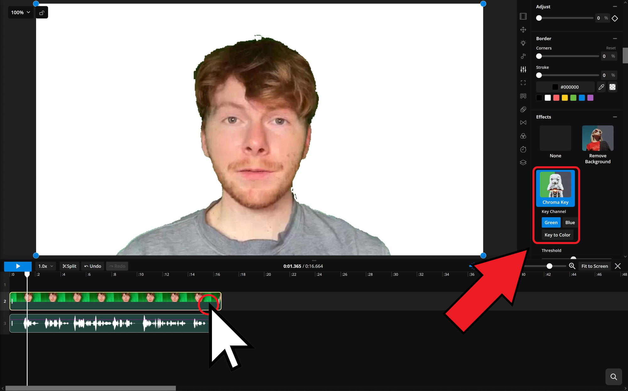 Guide showing how to remove a video background to make a professional review request video. 