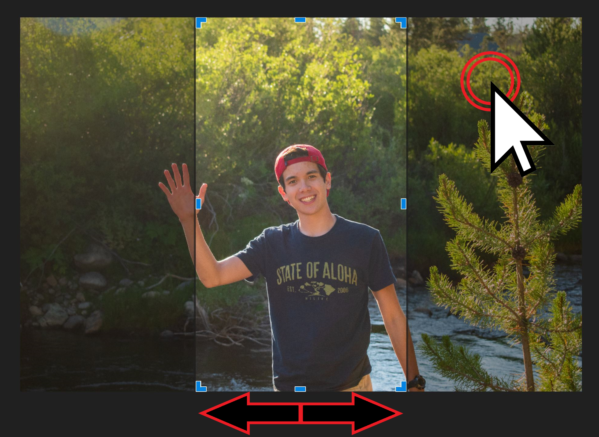 Guide showing how to crop reference image for Higgsfield AI. 
