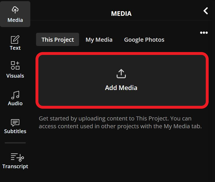 Guide showing how to import media to a narrator trend video. 