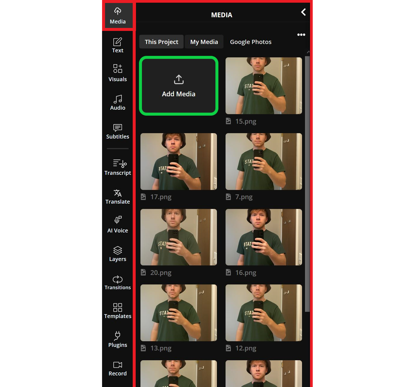 Guide showing how to import ChatGPT images for the 100x trend. 