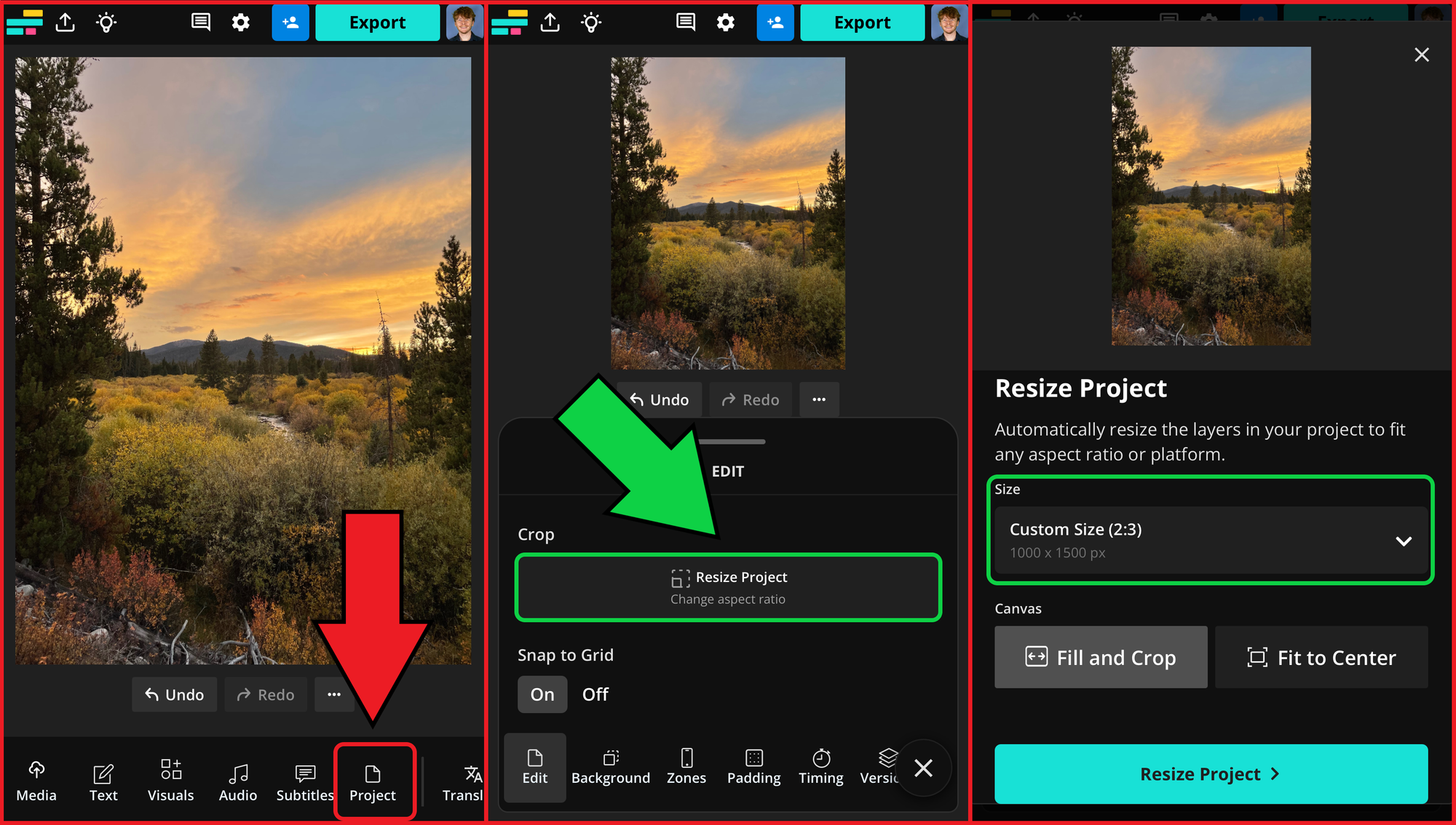 Guide showing how to resize image for Pinterest.