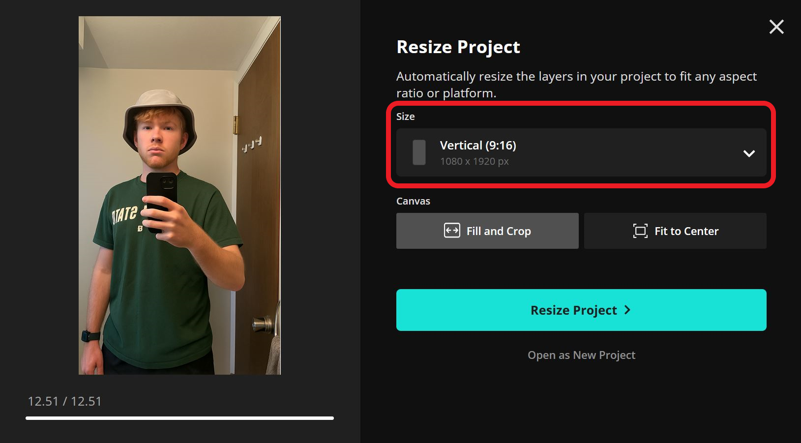 Guide showing how to resize videos in the ChatGPT 100x challenge. 