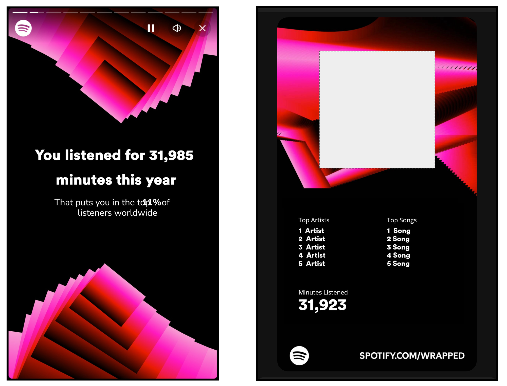 Alternative CapCut-style Spotify template. 