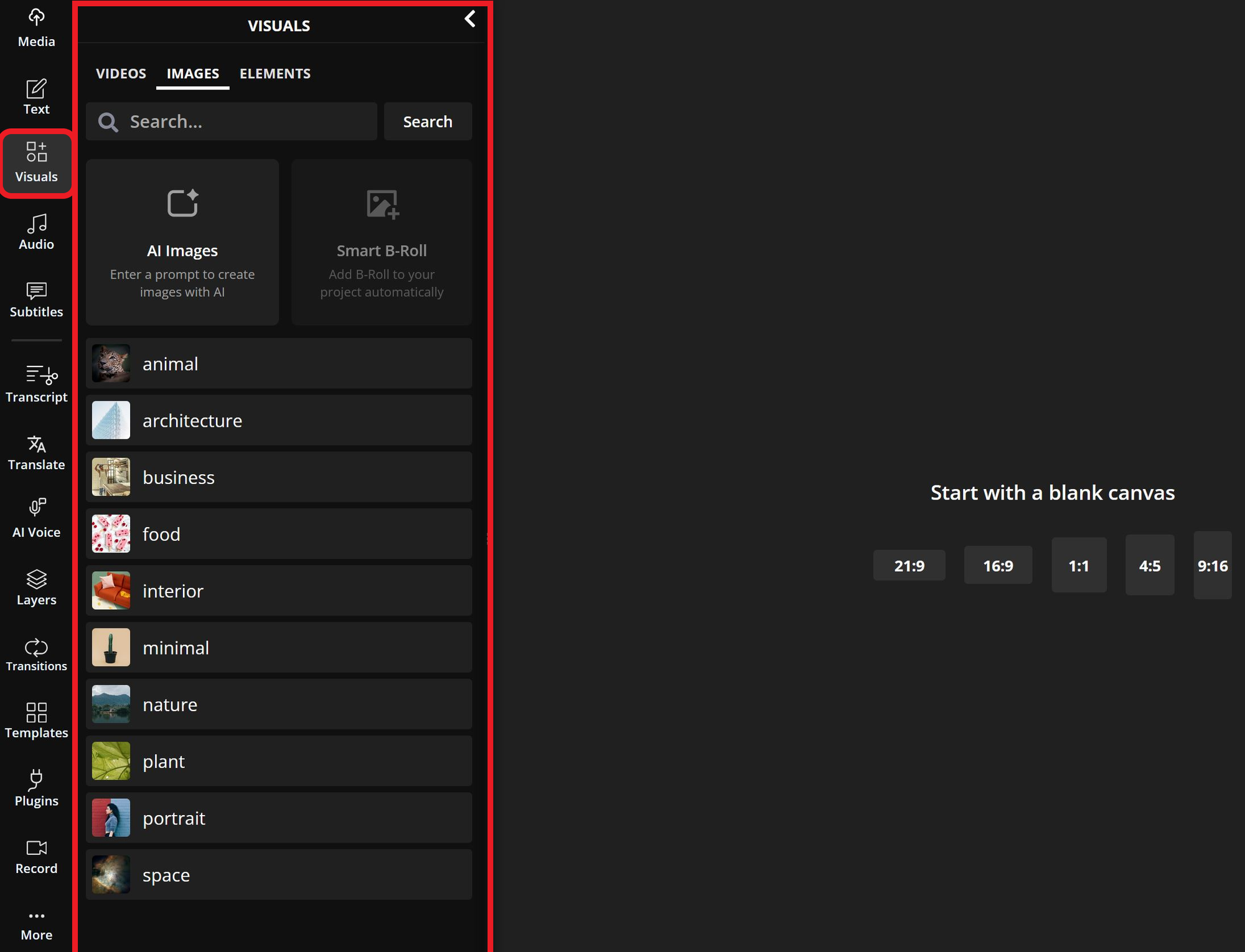 A stock image library for use in creating Instagram Stories with professional backgrounds. 