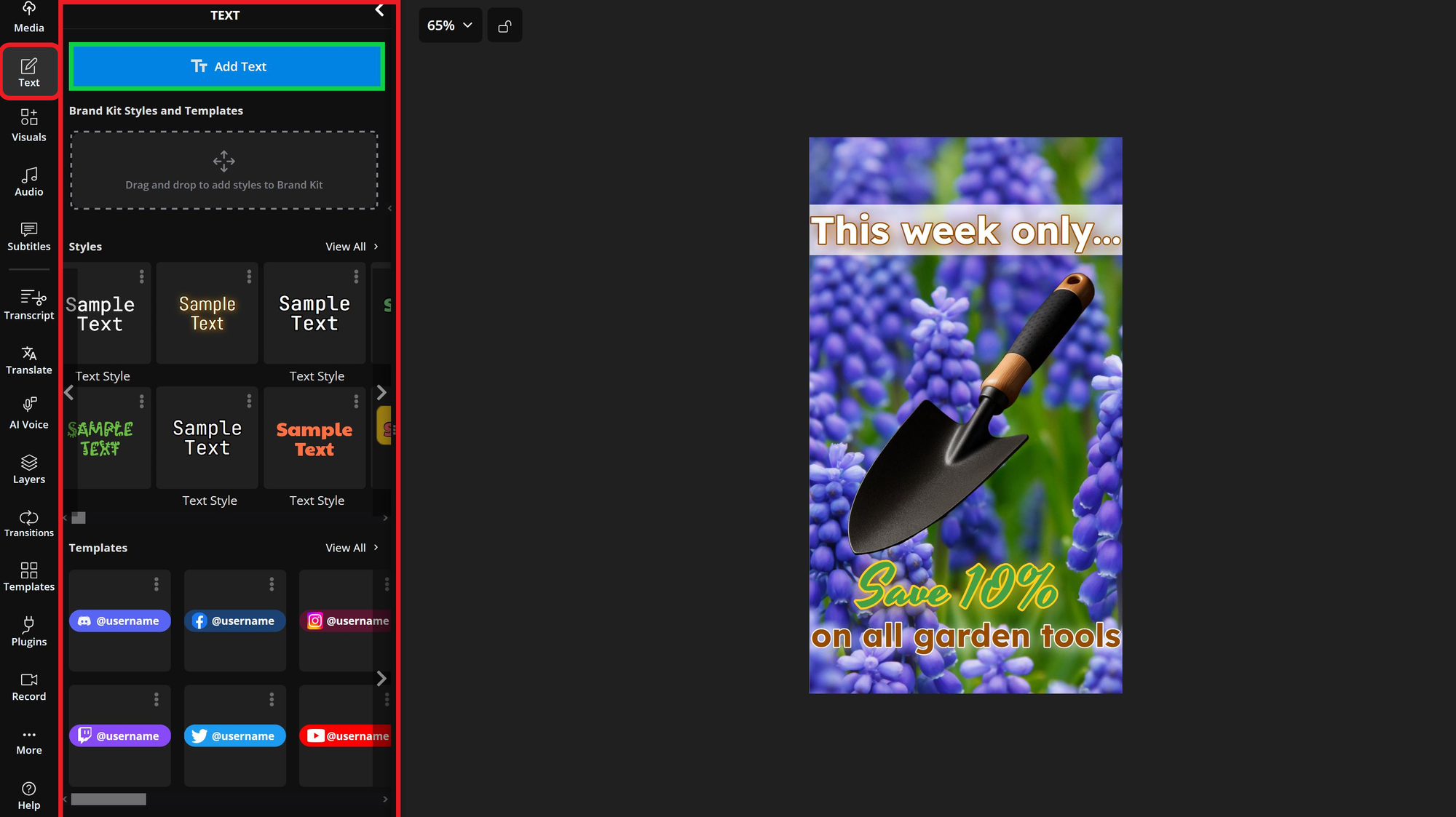 Example Instagram Story with a custom image background. 