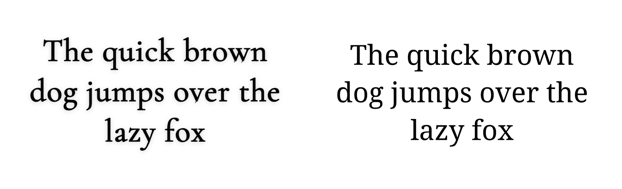 Side-by-side view of Snapchat's serif font on the left and the Noto Serif Georgian alternative on the right, highlighting formal letter shapes.