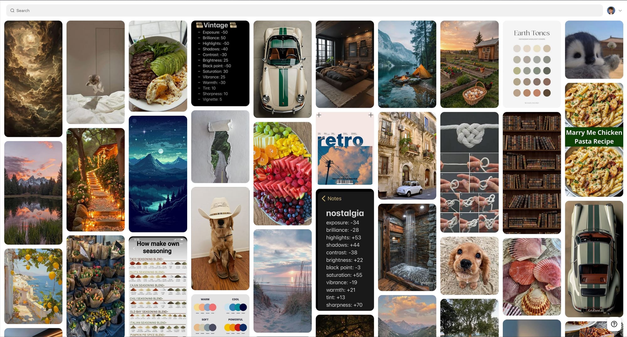 Example Pinterest interface showing the optimal pin aspect ratio.